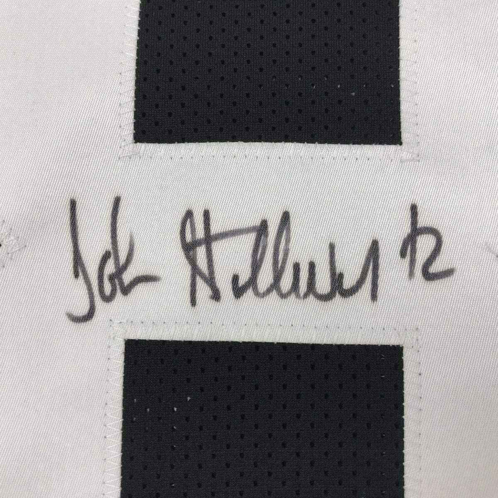 Framed Autographed/Signed John Stallworth 35x39 Pittsburgh Black Football Jersey JSA COA
