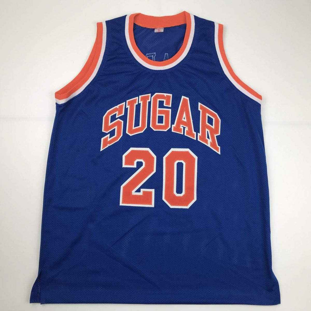 Autographed/Signed Micheal Ray Richardson New York Royal Blue Basketball Jersey PSA/DNA COA