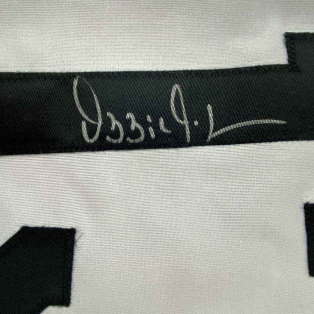 Autographed/Signed Ozzie Guillen Chicago Retro White Baseball Jersey JSA COA