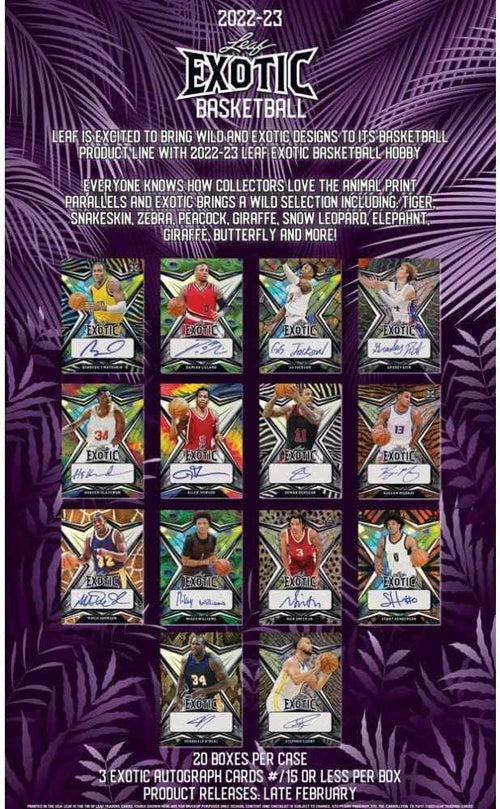 2022-23 Leaf Exotic Basketball Hobby Box