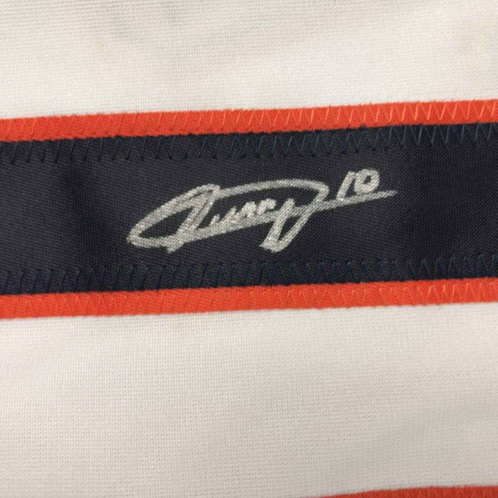 Autographed/Signed Yulieski Yuli Gurriel Houston White Baseball Jersey JSA COA