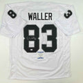 Autographed/Signed Darren Waller Las Vegas Oakland White Football Jersey Beckett BAS COA