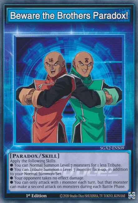 Beware the Brothers Paradox! [SGX2-ENS09] Common