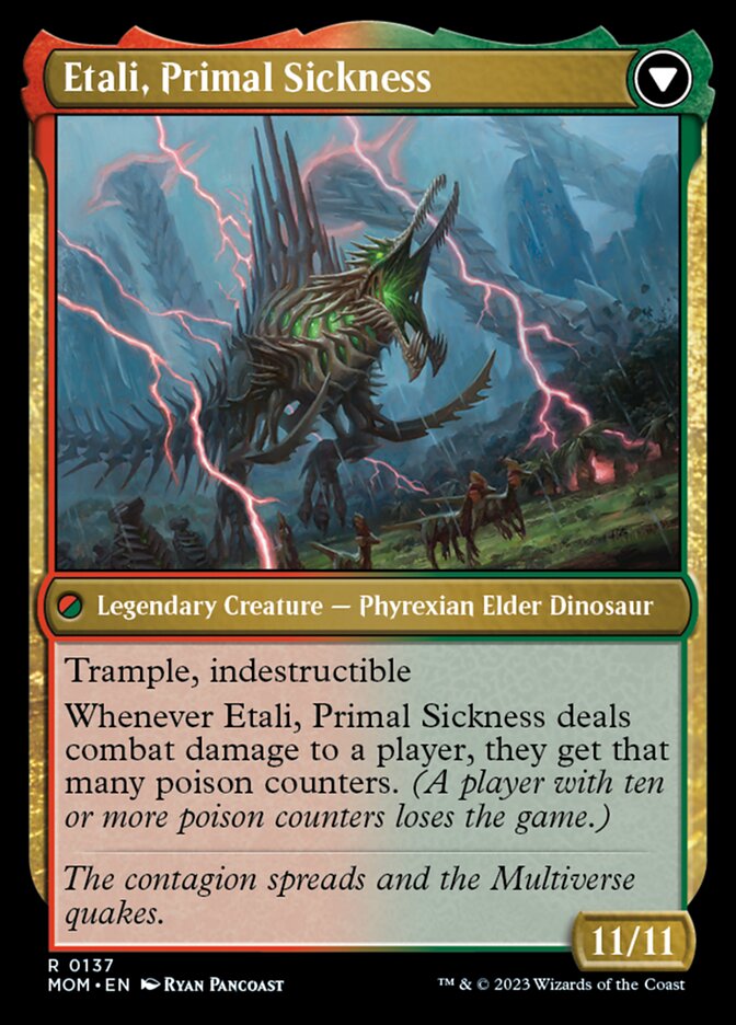 Etali, Primal Conqueror // Etali, Primal Sickness (MOM-137) - March of the Machine Foil