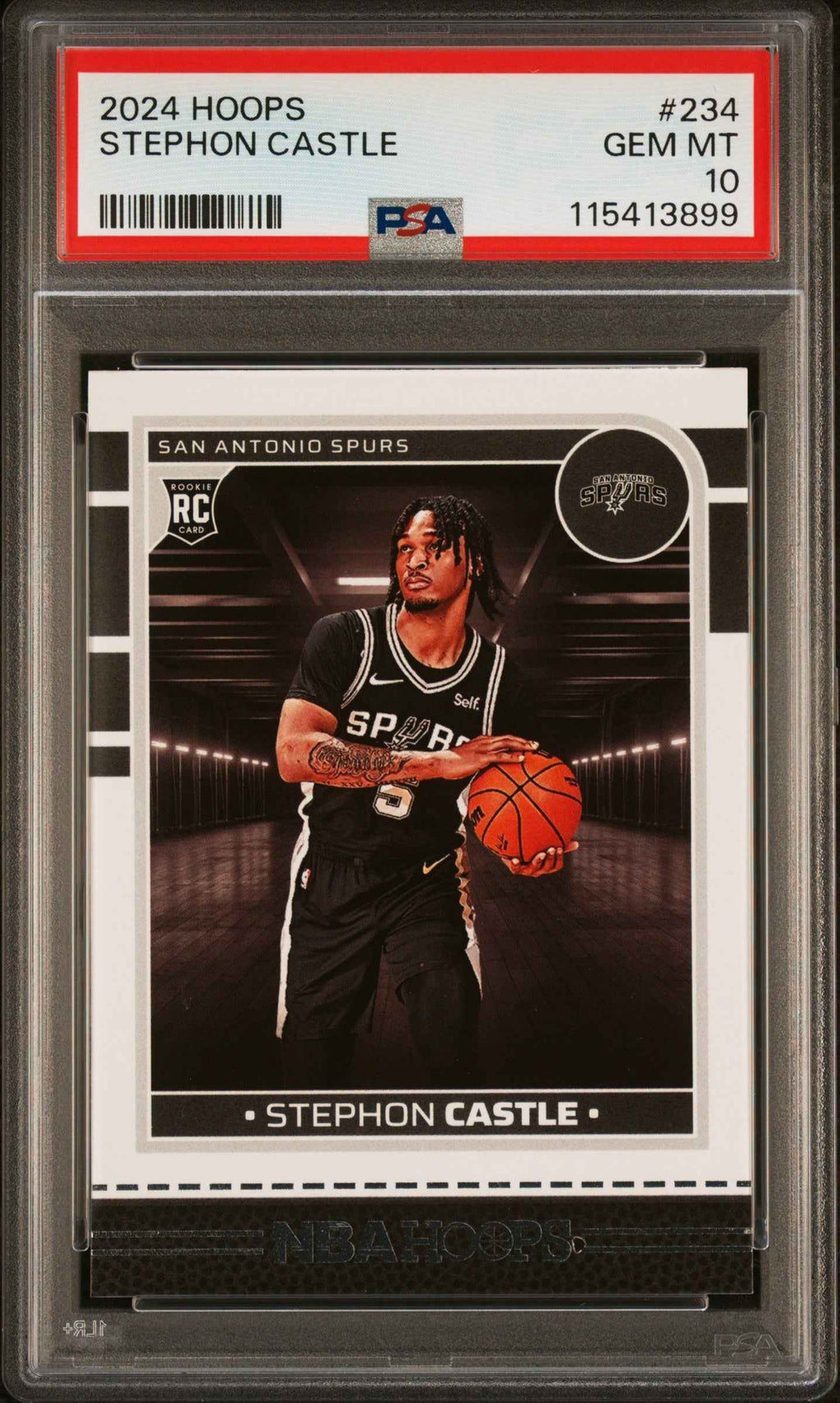 Graded 2024 Panini Hoops Stephon Castle #234 Rookie RC Basketball Card PSA 10 Gem Mint