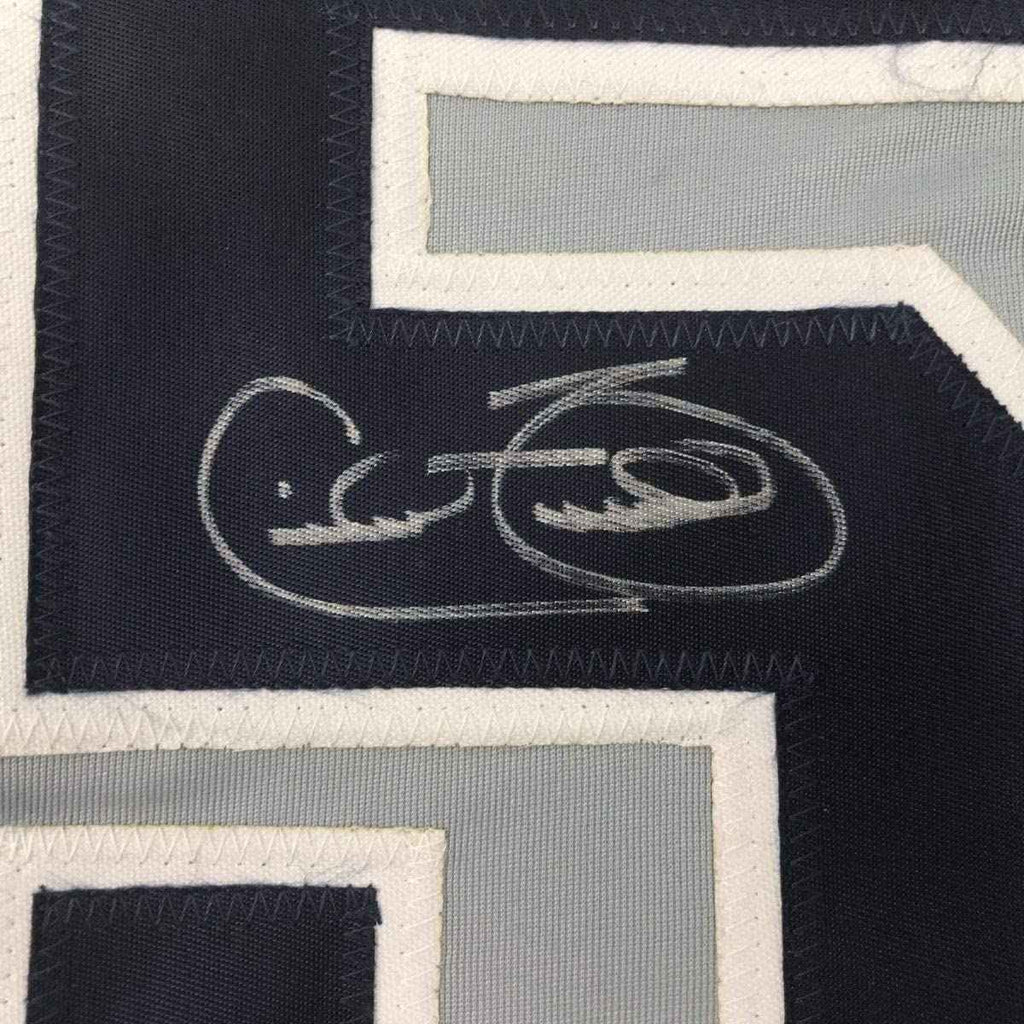 Framed Autographed/Signed Cecil Fielder 35x39 New York Grey Baseball Jersey JSA COA