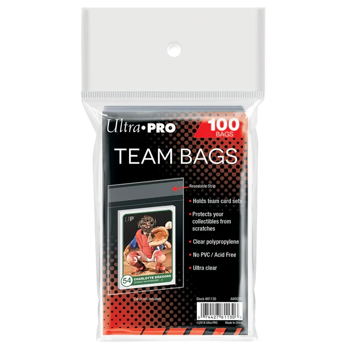 Team Bags Resealable Sleeves (100ct)