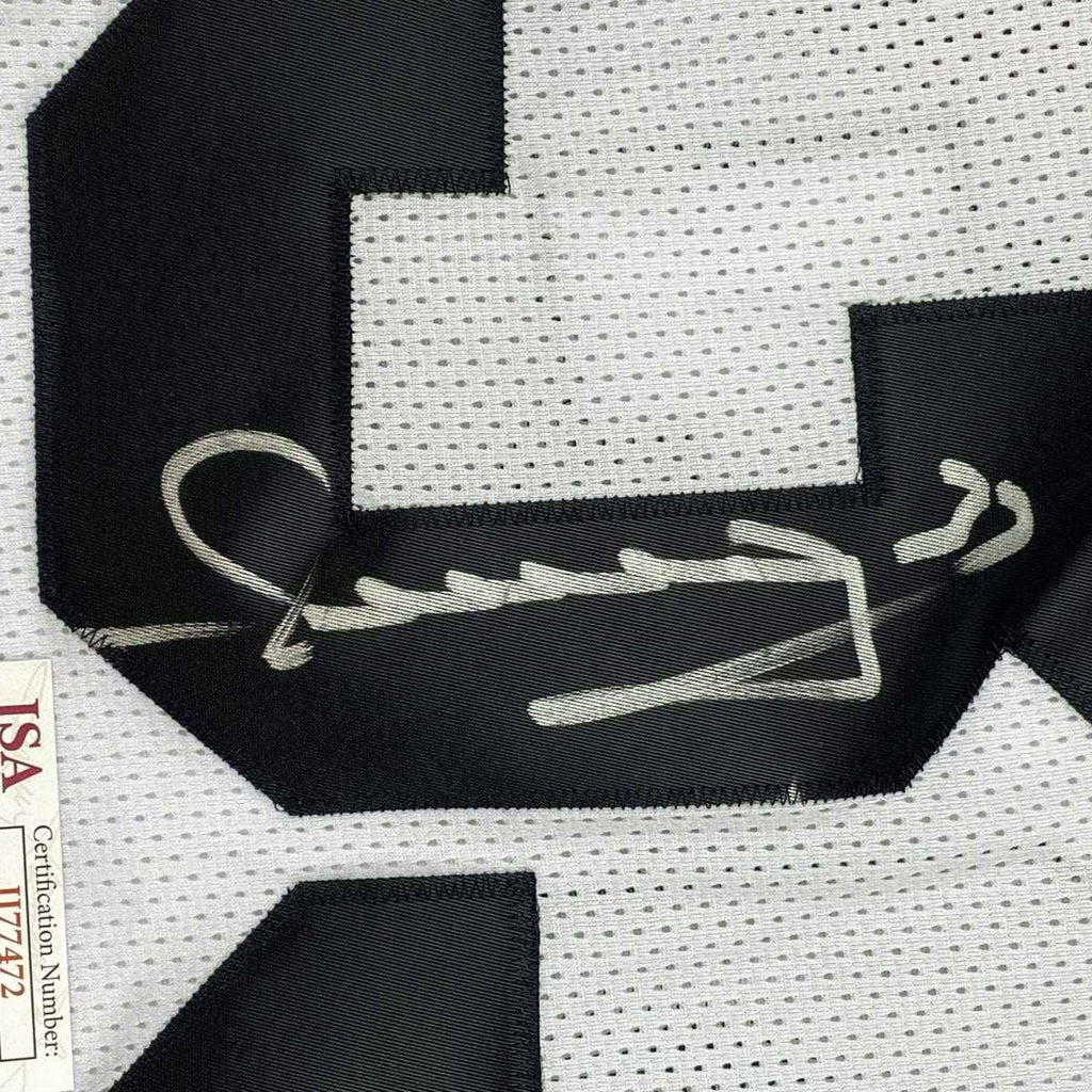 Autographed/Signed Merril Hoge Pittsburgh White Football Jersey JSA COA