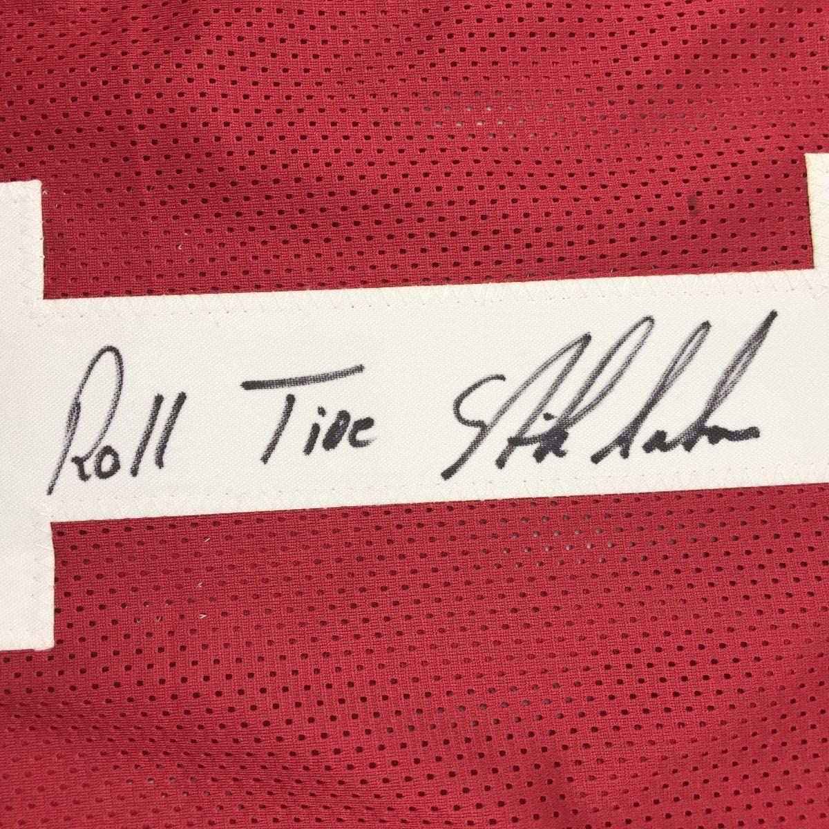Framed Autographed/Signed Nick Saban Roll Tide 35x39 Alabama Red College Football Jersey Beckett BAS COA