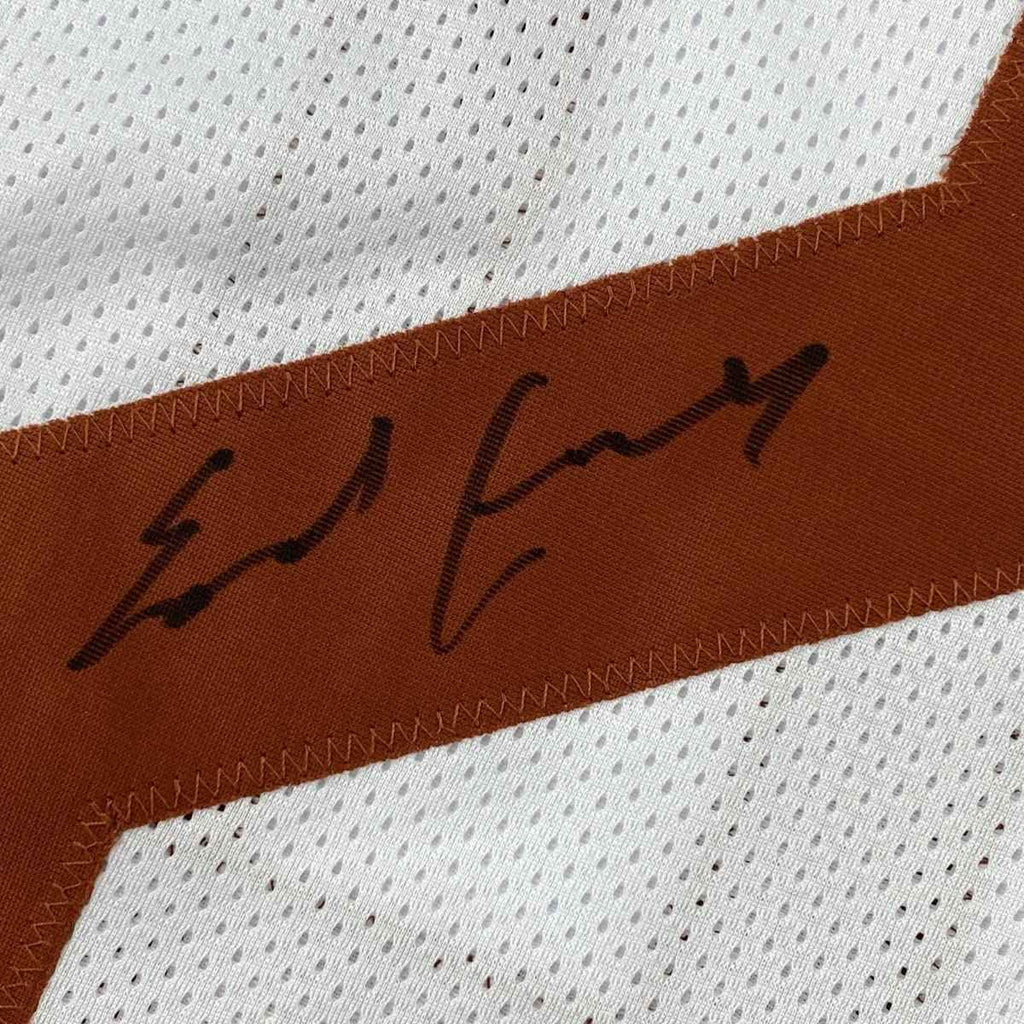 Autographed/Signed Earl Campbell Texas White College Football Jersey JSA COA