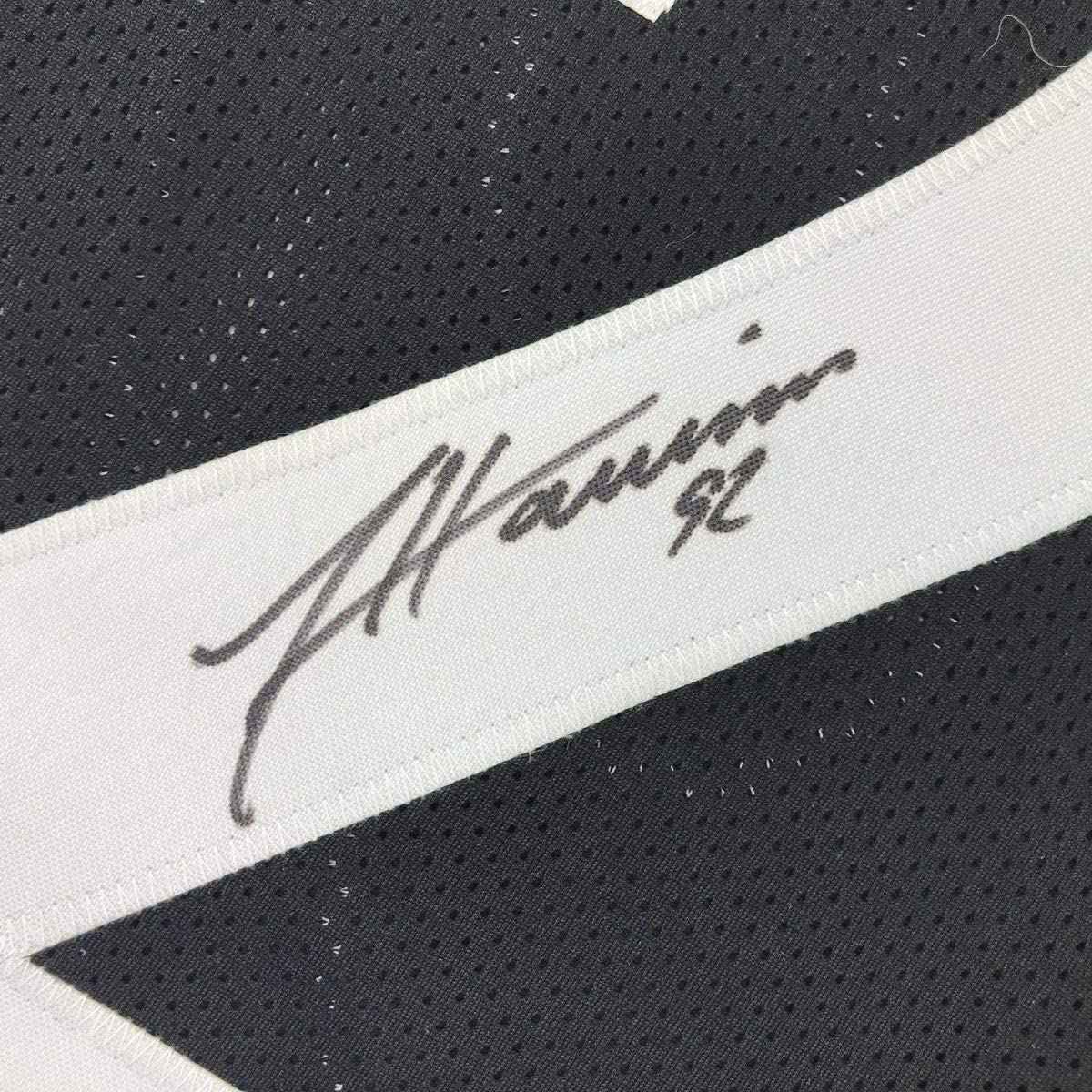 Autographed/Signed James Harrison Pittsburgh Black Football Jersey JSA COA