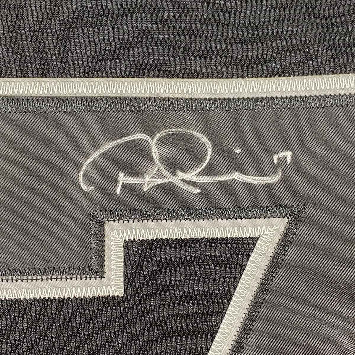 Framed Autographed/Signed Rhys Hoskins 35x39 Big Fella Players Weekend Black Baseball Jersey Beckett BAS COA