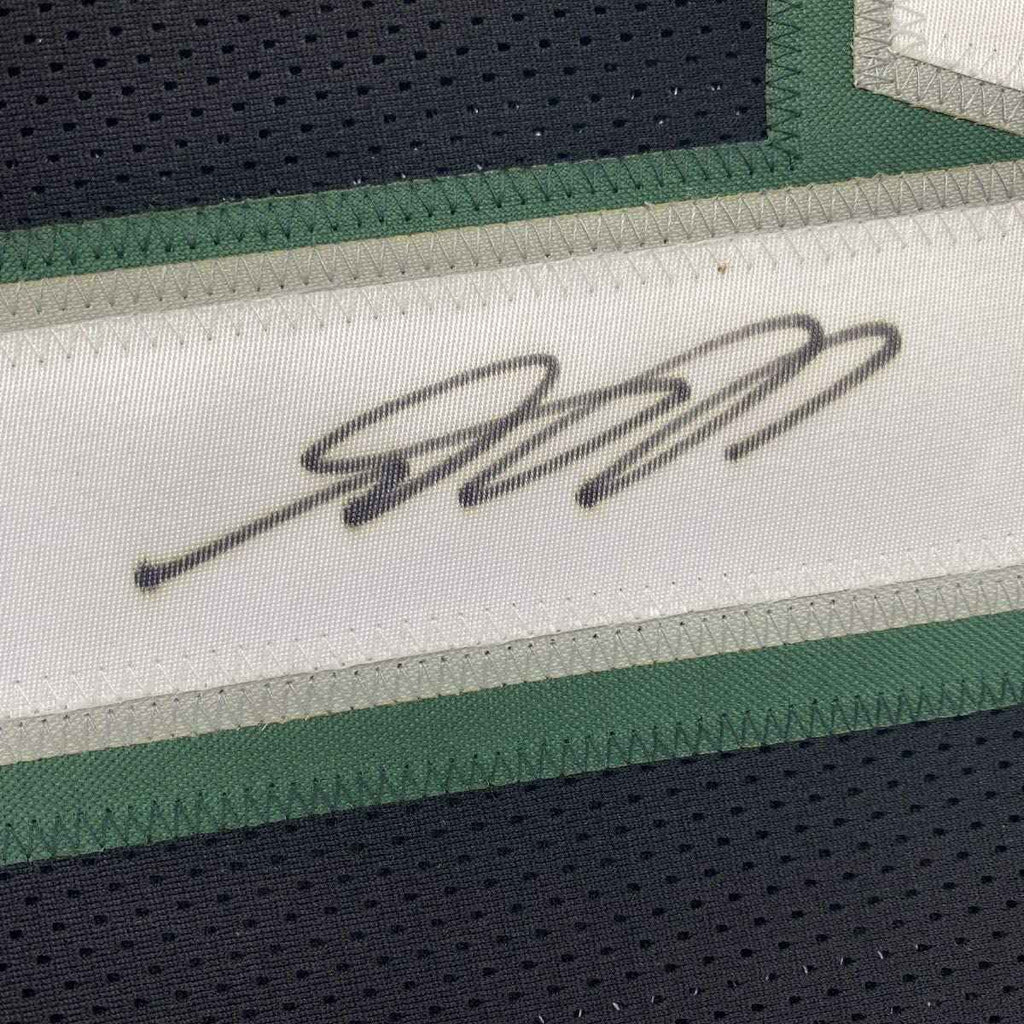 Framed Autographed/Signed DeSean Jackson 35x39 Philadelphia Black Football Jersey PSA/DNA COA