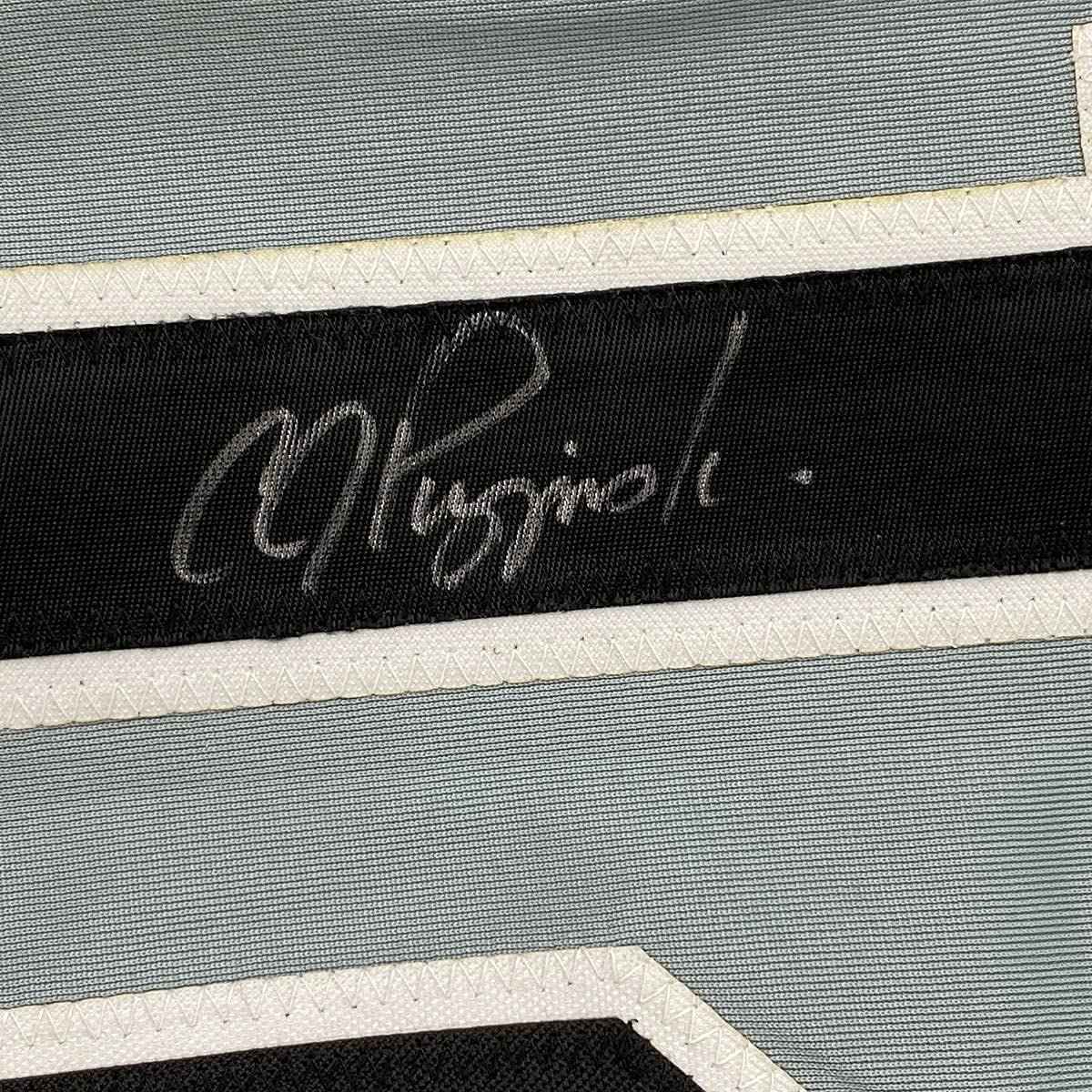 Framed Autographed/Signed AJ A.J. Pierzynski 35x39 Chicago Grey Baseball Jersey PSA/DNA COA