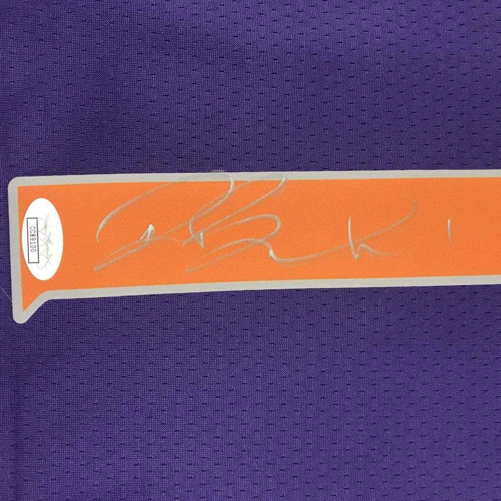 Autographed/Signed Devin Booker Phoenix Suns Nike Purple Basketball Jersey JSA COA