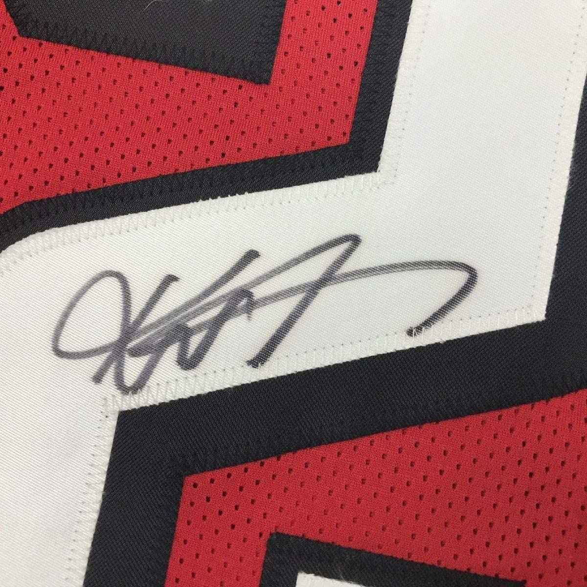 Framed Autographed/Signed Keanu Neal 35x39 Atlanta Splite Football Jersey PSA/DNA COA