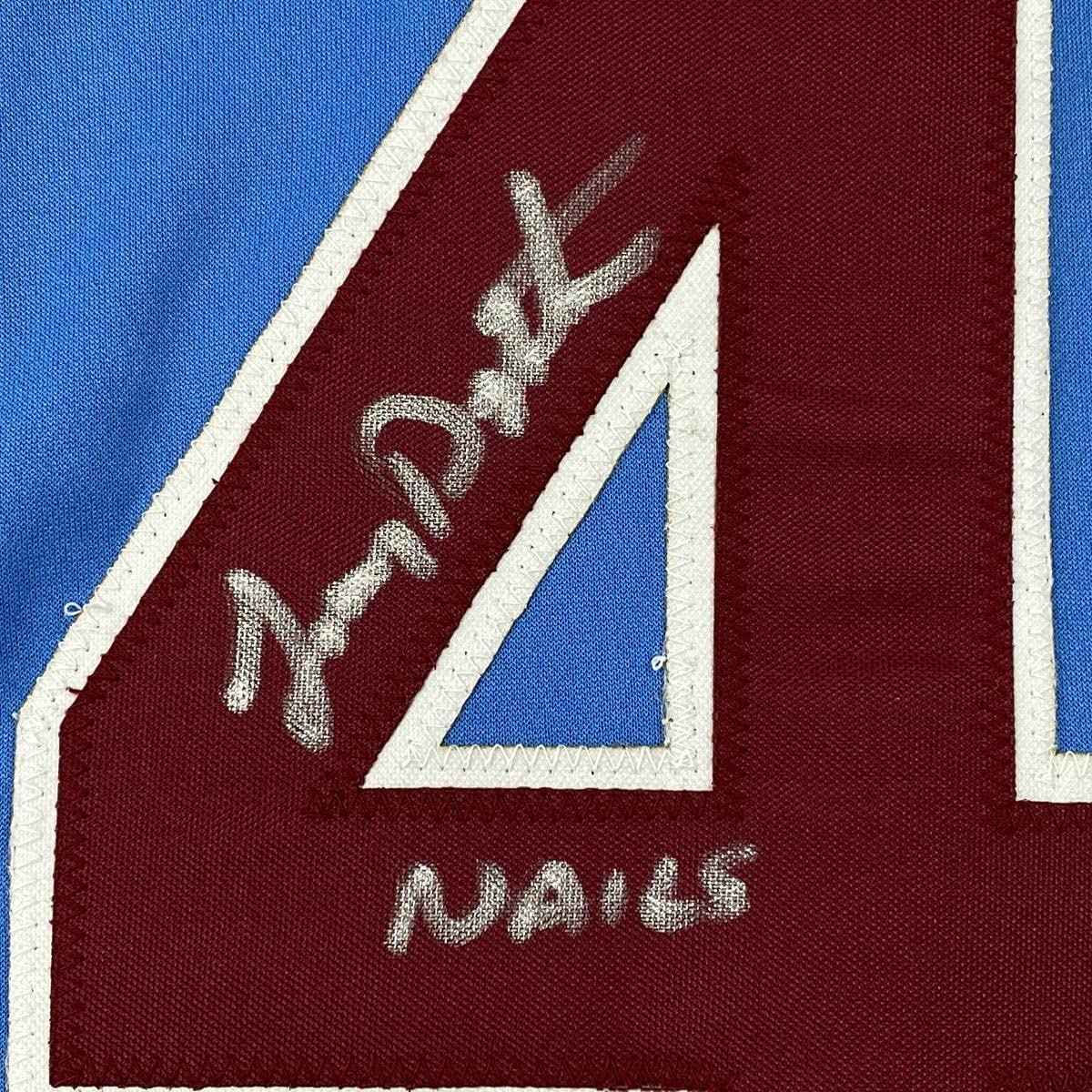 Autographed/Signed Lenny Dykstra Nails Philadelphia Blue Retro Baseball Jersey JSA COA