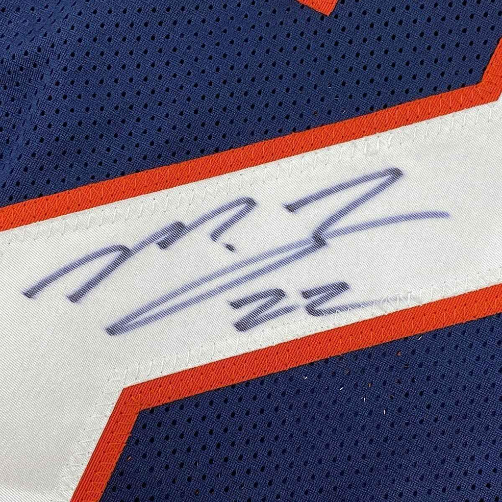 Framed Autographed/Signed Matt Forte 35x39 Chicago Blue Football Jersey JSA COA