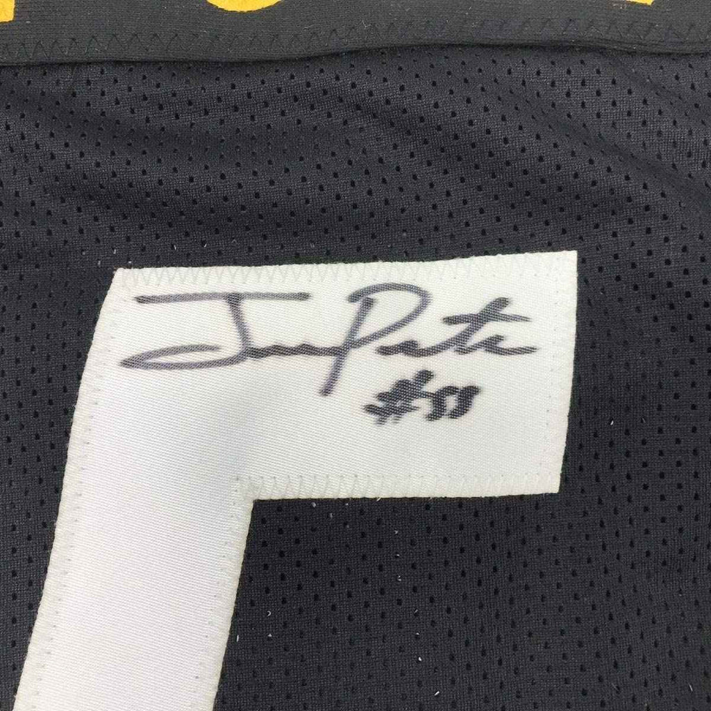Framed Autographed/Signed Joey Porter 35x39 Pittsburgh Black Football Jersey PSA/DNA COA