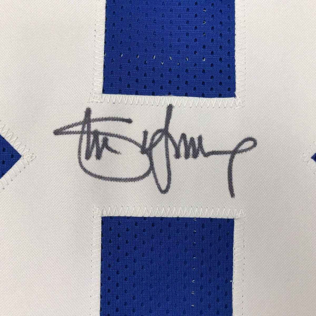 Autographed/Signed Steve Young Brigham Young BYU Blue College Football Jersey JSA COA