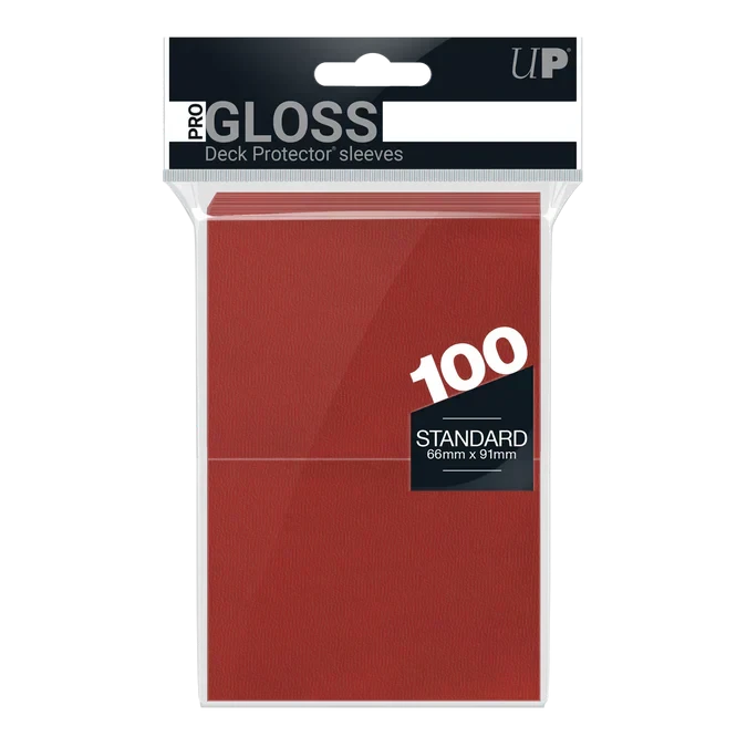 PRO-Gloss Standard Deck Protector Sleeves (Red)