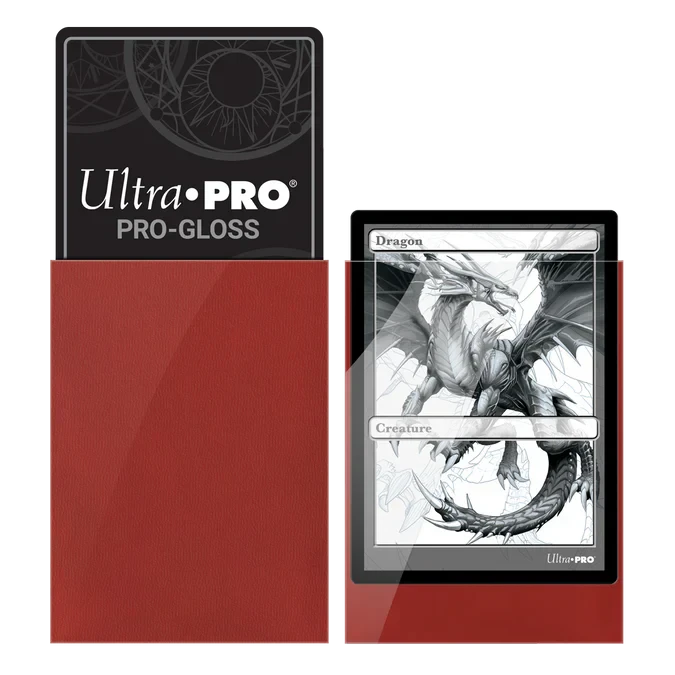 PRO-Gloss Standard Deck Protector Sleeves (Red)