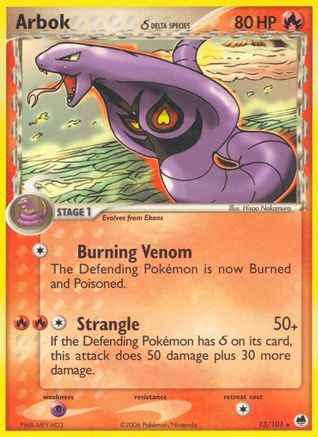 Arbok (Delta Species) 013/101 - Dragon Frontiers Reverse Holofoil