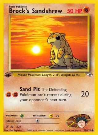 Brock's Sandshrew 072/132 - Gym Heroes 1st Edition