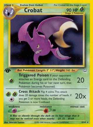 Crobat 004/64 - Neo Revelation 1st Edition Holofoil