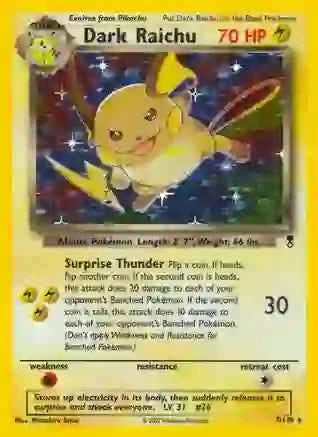 Pokemon: Dark Raichu Legendary Collection 7/110 - Damaged
