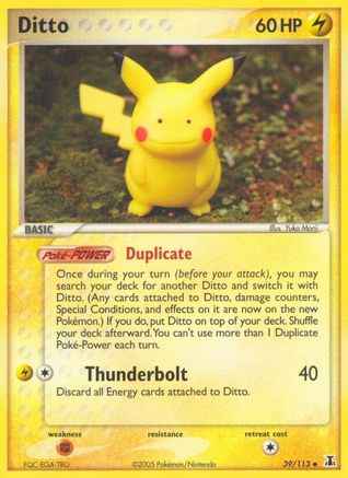 Ditto (Pikachu) 039/113 - Delta Species Reverse Holofoil
