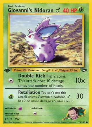 Giovanni's Nidoran M 076/132 - Gym Challenge 1st Edition