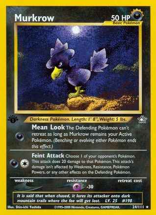 Murkrow 024/111 - Neo Genesis 1st Edition