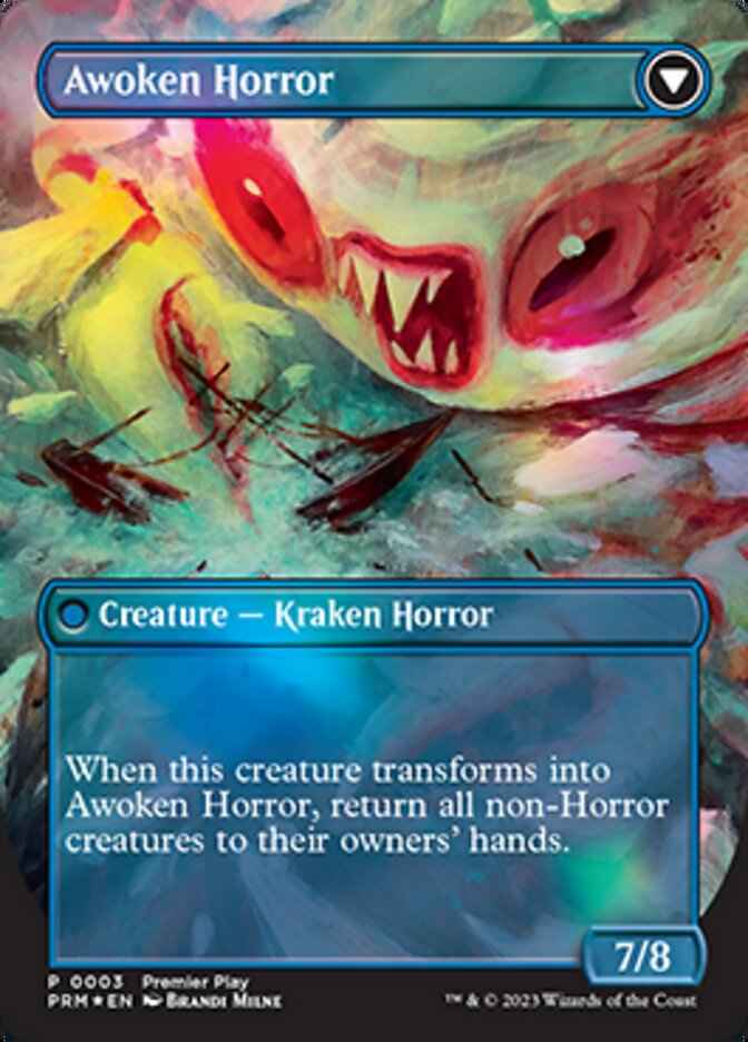 Thing in the Ice // Awoken Horror (PTP-003) - Regional Championship Qualifiers 2023: (convertdfc) (Borderless)