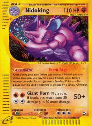 Nidoking (H18) H18 - Aquapolis - Holofoil