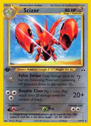 Scizor 029/75 - Neo Discovery 1st Edition
