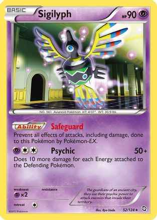Sigilyph 052/124 - Dragons Exalted Holofoil