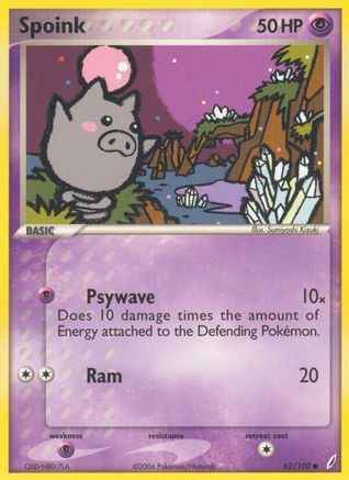 Spoink 062/100 - Crystal Guardians Reverse Holofoil