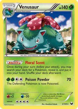 Venusaur 003/108 - Dark Explorers Holofoil