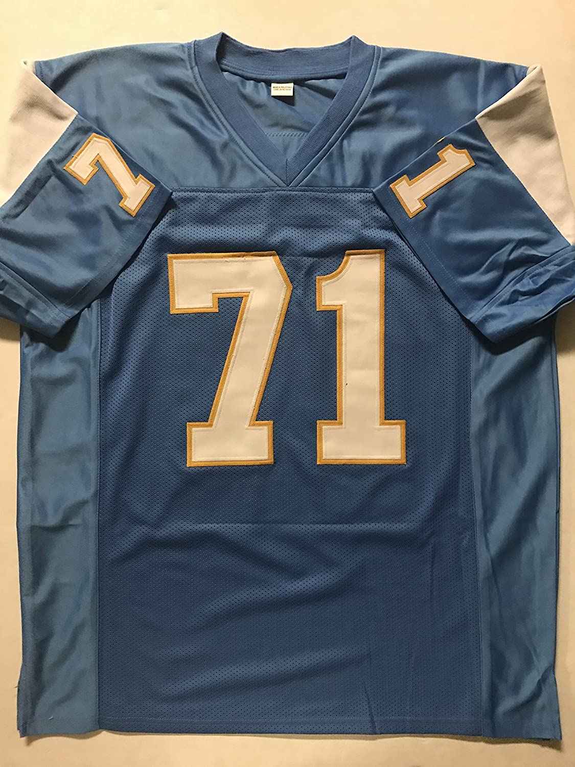Autographed/Signed Fred Dean HOF 08  San Diego Powder Blue Football Jersey JSA COA
