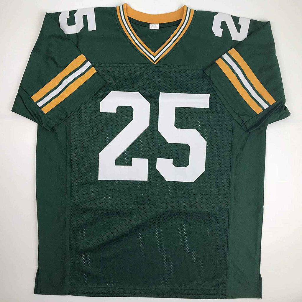 Autographed/Signed Dorsey Levens Green Bay Green Football Jersey Beckett BAS COA