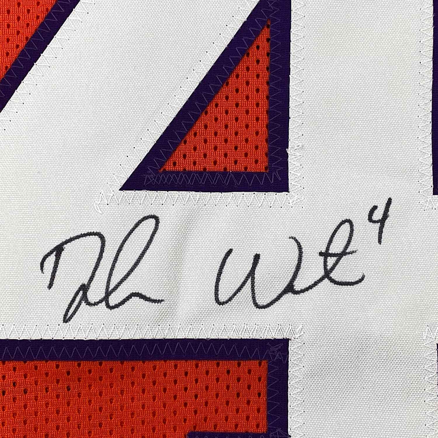 Framed Autographed/Signed Deshaun Watson 35x39 Clemson Orange College Football Jersey JSA COA
