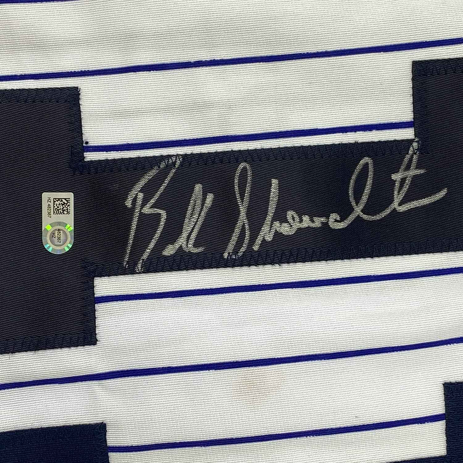 Framed Autographed/Signed Buck Showalter 35x39 New York Pinstripe Baseball Jersey MLB COA
