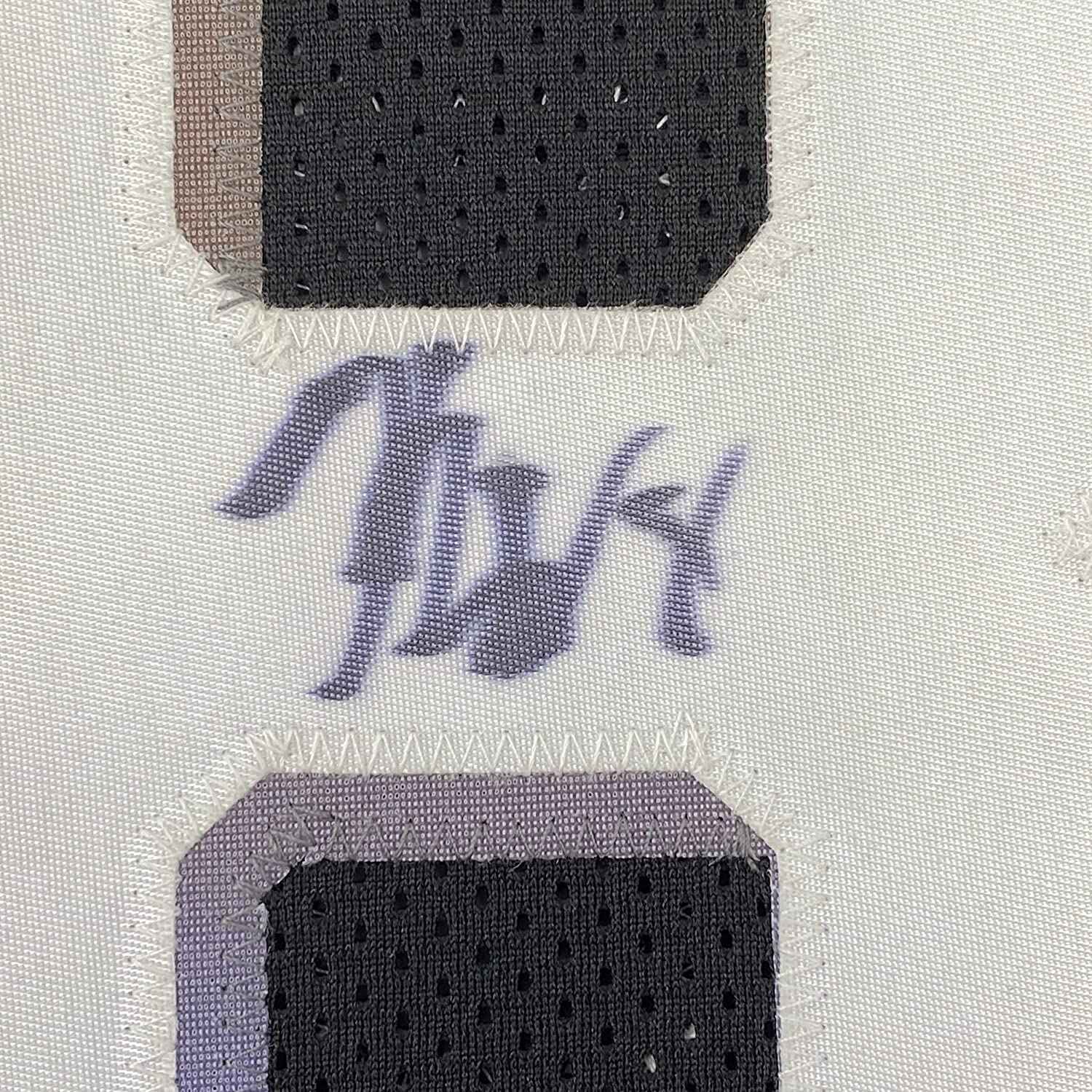 Framed Autographed/Signed Kemba Walker 35x39 New York Black Basketball Jersey JSA COA
