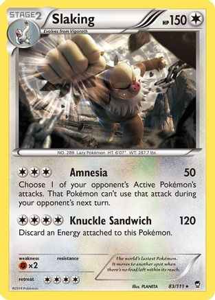 Slaking 083/111 - XY  Furious Fists Reverse Holofoil