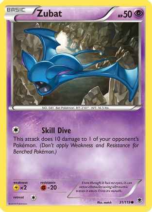 Zubat 031/119 - XY  Phantom Forces Reverse Holofoil