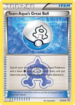 Team Aqua's Great Ball 027/34 - Double Crisis