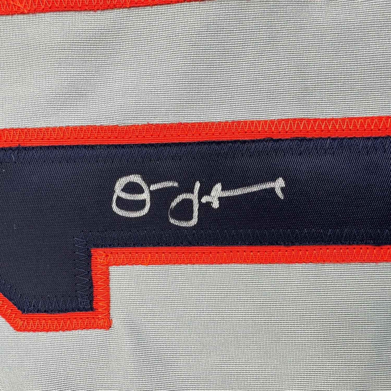 Framed Autographed/Signed Jim Leyland 35x39 Detroit Grey Baseball Jersey JSA COA
