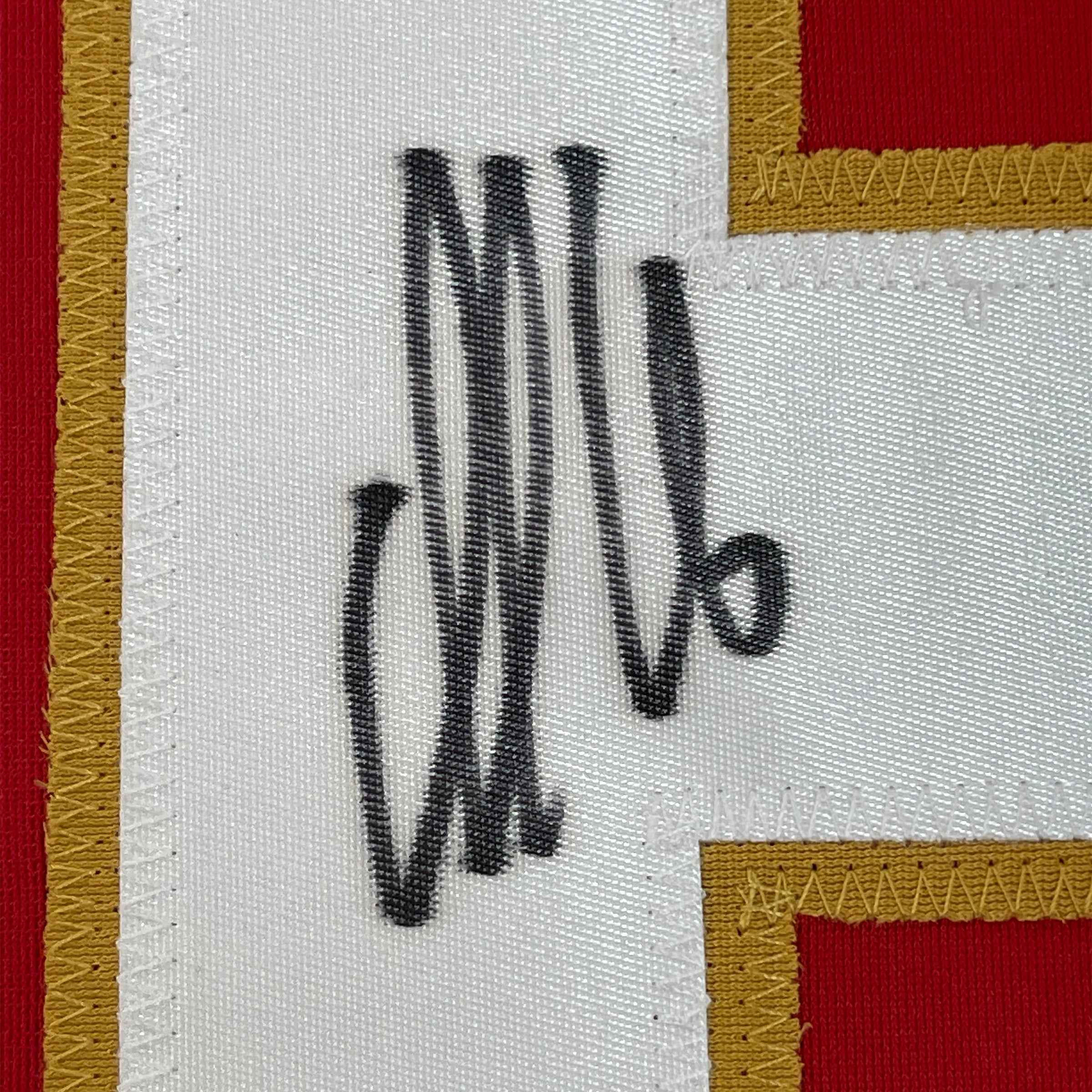 Framed Autographed/Signed Aleksander Barkov 35x39 Florida Red Hockey Jersey Beckett BAS COA