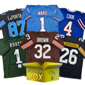 Autographed/Signed Football GOLD Series 4 Jersey Mystery Box with PSA JSA or Beckett COA